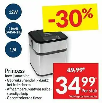 Intermarché Princess inox ijsmachine aanbieding