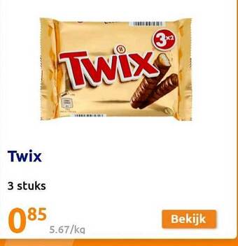Action Twix aanbieding