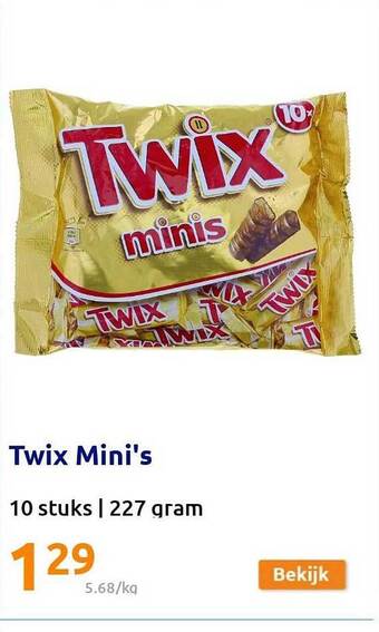 Action Twix mini's aanbieding