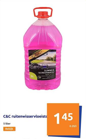 Action C&c ruitenwisservloeistof aanbieding