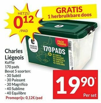 Intermarché Charles liégeois koffie aanbieding