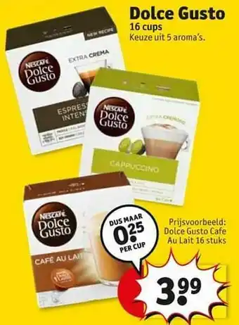 Kruidvat Dolce gusto cafe au lait aanbieding