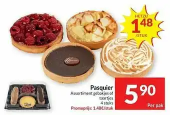 Intermarché Pasquier assortiment gebakjes of taartjes aanbieding