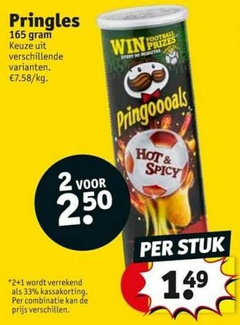 Kruidvat Pringles aanbieding