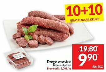 Intermarché Droge worsten natuur of pikant aanbieding