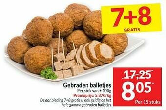 Intermarché Gebraden balletjes aanbieding