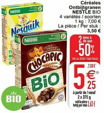Cora Céréales ontbijtgranen nestle bio aanbieding