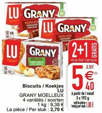 Cora Biscuits - koekjes lu grany moelleux aanbieding