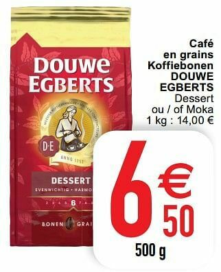 Cora Café en grains koffiebonen douwe egberts aanbieding