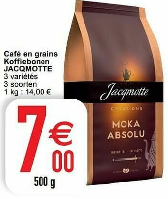 Café en grains koffiebonen jacqmotte