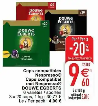 Cora Caps compatibles nespresso caps compatibel met nespresso douwe egberts aanbieding