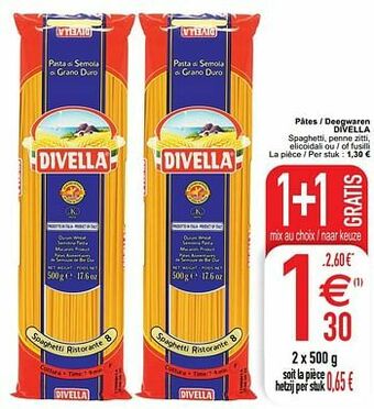 Cora Pâtes - deegwaren divella aanbieding