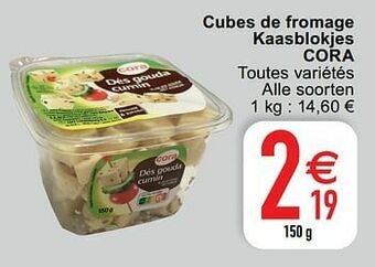 Cubes de fromage kaasblokjes cora