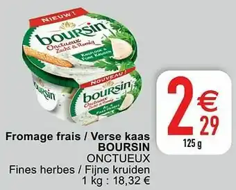Fromage frais - verse kaas boursin onctueux