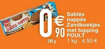 Sablés nappés zandkoekjes met topping poult