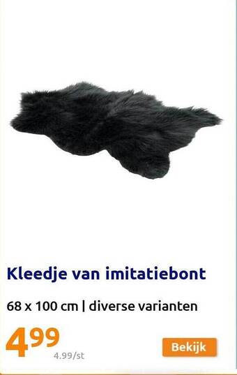 Action Kleedje van imitatiebont aanbieding
