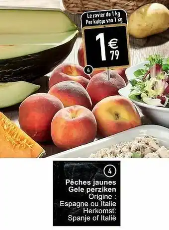 Cora Pêches jaunes gele perziken aanbieding