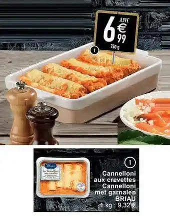 Cannelloni aux crevettes cannelloni met garnalen briau