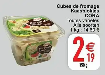 Cubes de fromage kaasblokjes cora