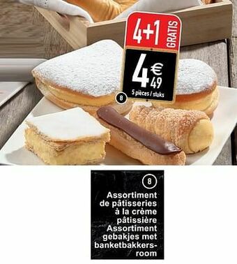 Cora Assortiment de pâtisseries à la crème pâtissière assortiment gebakjes met banketbakkersroom aanbieding