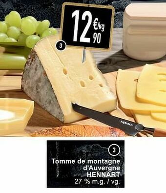 Tomme de montagne d`auvergne hennart