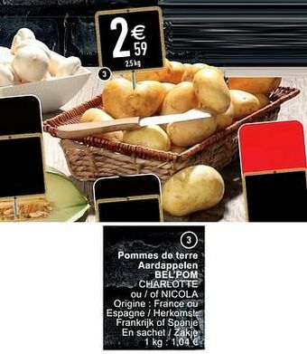 Cora Pommes de terre aardappelen bel`pom charlotte aanbieding