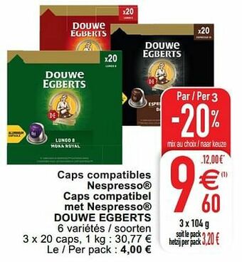 Cora Caps compatibles nespresso caps compatibel met nespresso douwe egberts aanbieding
