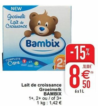 Lait de croissance groeimelk bambix