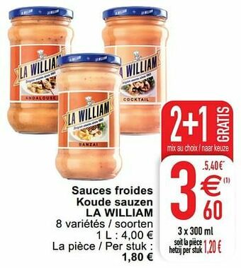 Cora Sauces froides koude sauzen la william aanbieding