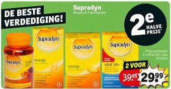 Kruidvat Vital 50+ tabs aanbieding