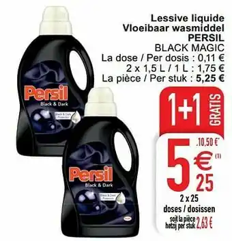 Cora Lessive liquide vloeibaar wasmiddel persil black magic aanbieding