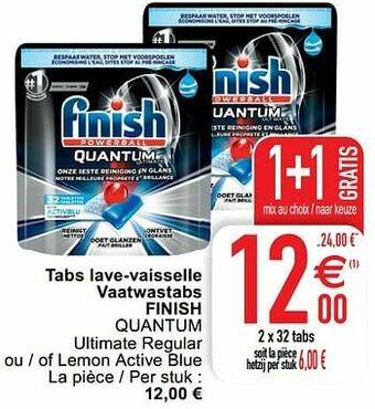 Cora Tabs lave-vaisselle vaatwastabs finish quantum aanbieding