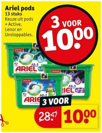 Kruidvat Ariel pods aanbieding