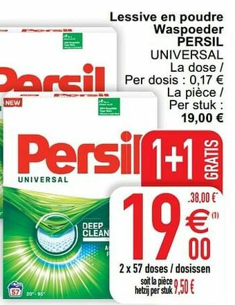 Cora Lessive en poudre waspoeder persil universal aanbieding