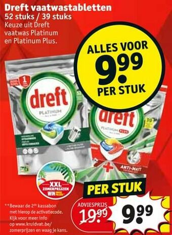 Kruidvat Dreft vaatwastabletten aanbieding