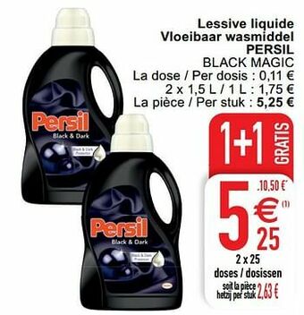 Cora Lessive liquide vloeibaar wasmiddel persil black magic aanbieding