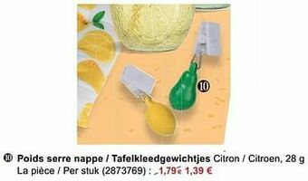 Poids serre nappe - tafelkleedgewichtjes
