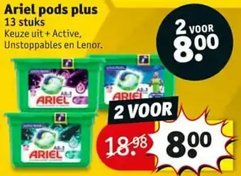 Kruidvat Ariel pods plus aanbieding