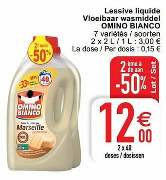 Cora Lessive liquide vloeibaar wasmiddel omino bianco aanbieding