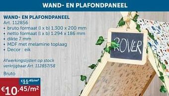 Zelfbouwmarkt Wand- en plafondpaneel aanbieding