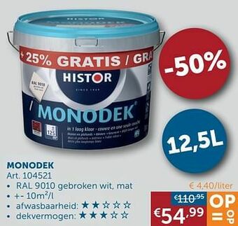 Zelfbouwmarkt Monodek aanbieding