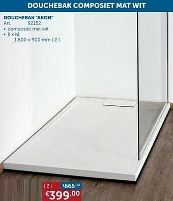 Zelfbouwmarkt Douchebak akon aanbieding