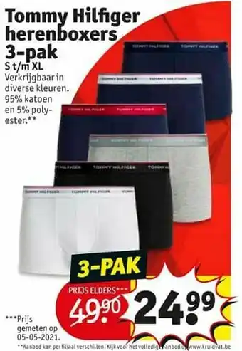 Kruidvat Tommy hilfiger herenboxers aanbieding