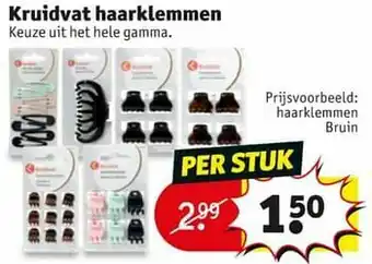 Kruidvat Haarklemmen bruin aanbieding
