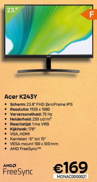CompuDeals Acer K243Y aanbieding