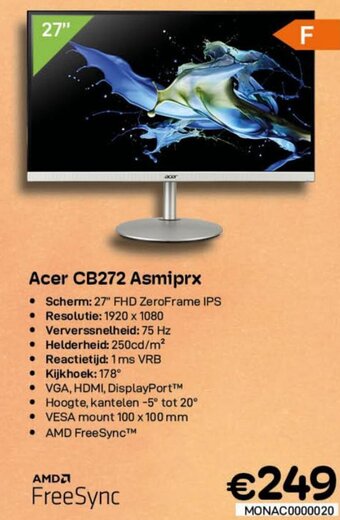 CompuDeals Acer CB272 Asmiprx aanbieding