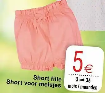 Cora Short fille short voor meisjes aanbieding