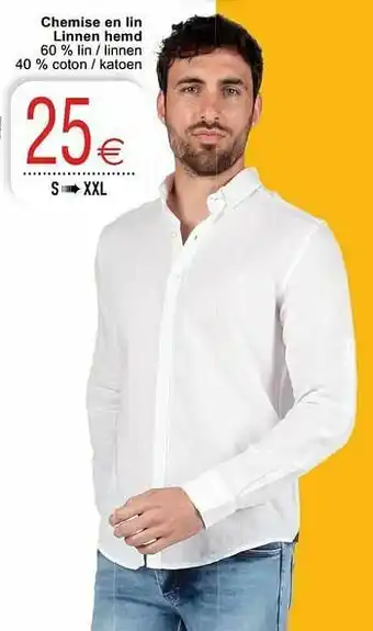 Cora Chemise en lin linnen hemd aanbieding