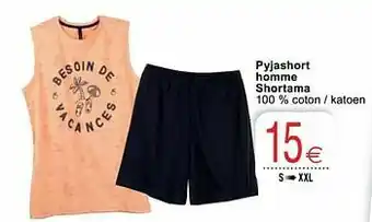 Cora Pyjashort homme shortama aanbieding