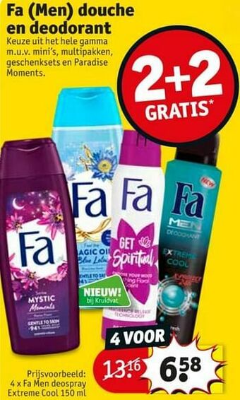 Kruidvat Fa men deospray extreme cool aanbieding